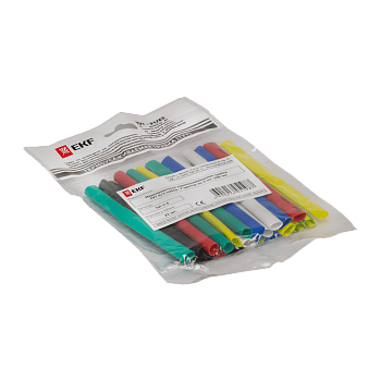 Трубка ТУТнг   8/4 набор:7 цветов по 3шт. 100мм. EKF