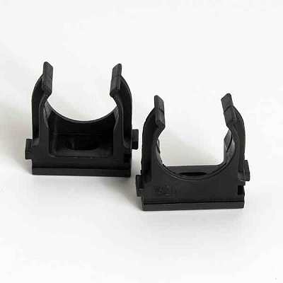 Держатель для труб (клипса) d20мм черн. (уп.100шт) TOKOV ELECTRIC TKE-LC-20-C05/100 