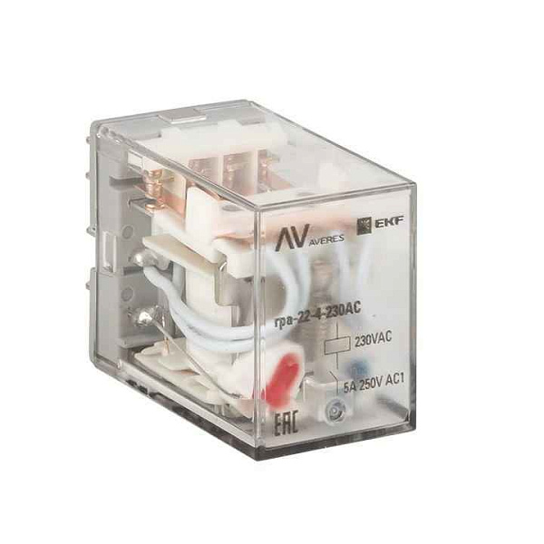 Реле промежуточное RPA 22/4 5А 230В AC AVERES EKF rpa-22-4-230AC 