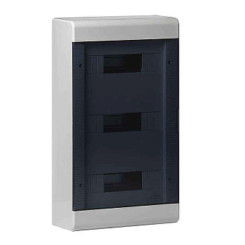 Щиток ОП Тусо 36мод. с прозр. двер. 520х303х117.5мм сер. Рувинил 68036СП