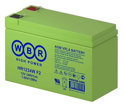 Аккумулятор 12В 9А.ч WBR HR1234W F2 WBR - купить в Москве - ООО Гамма-компоненты