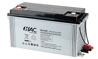 Батарея аккумуляторная HAC HR12-450W, F12(M8), 12V/120Ah, 407x177х225 ДxШxВ, 34.5 кг, 15 лет - купить в Москве - ООО Гамма-компоненты