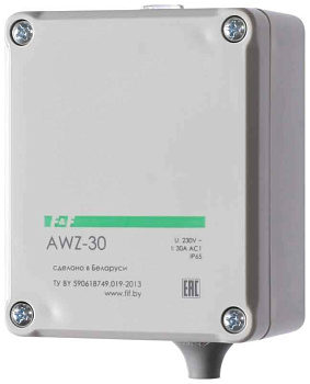 Фотореле AWZ-30 30А 13 IP65 встроенный фотодатчик монтаж на поверх. F&F EA01.001.004