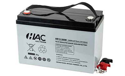 Батарея аккумуляторная HAC HR12-380W, F12(M8), 12V/100Ah, 328x172х215(220) ДxШxВ, 29 кг, 15 лет - купить в Москве - ООО Гамма-компоненты