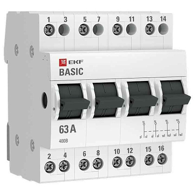 Переключатель трехпозиционный ТПС-63 4P 63А PROxima EKF TPS463 