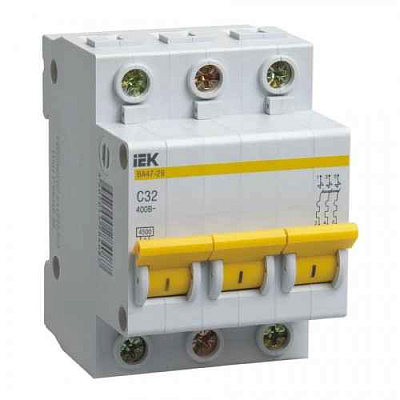 Автомат  3п  6А (C) (ВА 47- 29) ИЭК 