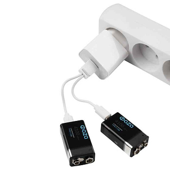 Аккумулятор литиевый "крона" 9В Li-Ion 4100мВт.ч 455мА.ч зарядка от Type-C шнур в комплекте BL-2 (уп.2шт) ФАZА 5061699