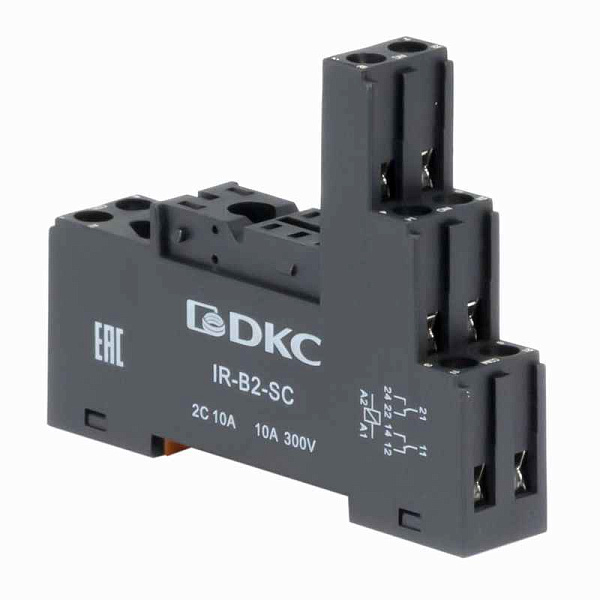 Элемент базовый пассивный для установки одиночных реле до 230В АС/DC DKC IR-B2-SC 