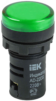 Сигнальн.арматура АD-22DS(LED) зеленый (матрица) 230В AC EKF