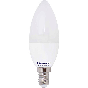 Лампа ЛЕД  E14  8Вт свеча мат.6,5К GLDEN-CF-B-8-230-E14-6500  Gеnеral
