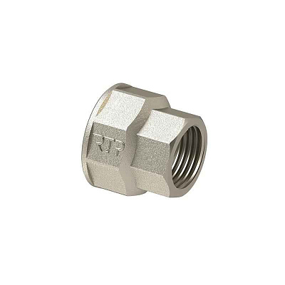 Муфта переходная латунь внутр. резьба 1 1/2дюйм х1 1/4дюйм еврослот никель RTP 38396 