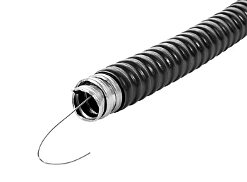 Металлорукав в ПВХ изоляции МПГ нг толстостенный 15 (50 м/уп.) серый с протяжкой ГОФРОМАТИК