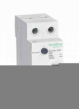 Выключатель автоматический дифференциального тока 2п (1P+N) C 25А 30мА тип AC 4.5кА City9 Set 230В SE C9D34625