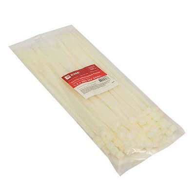 Хомут кабельный 7.2х350 нейл. бел. (уп.100шт) EKF plc-c-7.2x350 