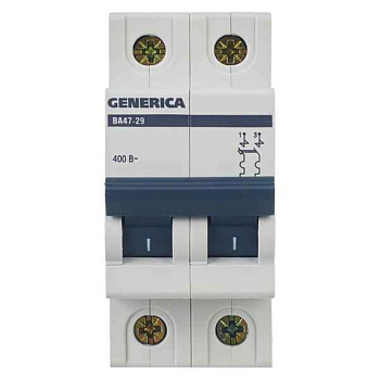 Автомат  2п 40А (C) (ВА 47- 29) ИЭК GENERICA