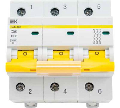 Автомат (ВА 47-100) 3п  50А (C) ИЭК 