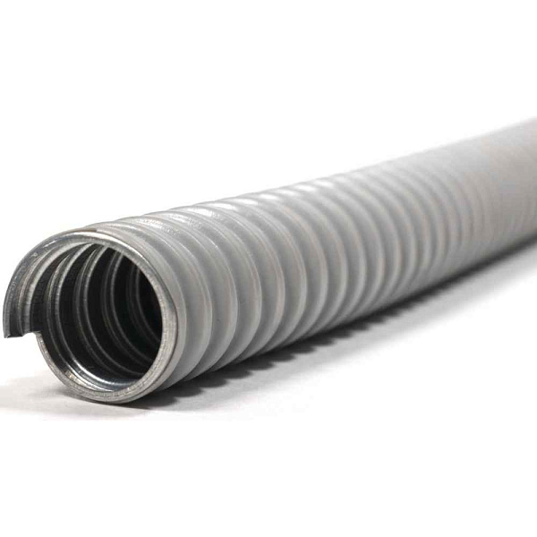 Металлорукав в ПВХ изоляции МРПИ нг  16  (50 м/уп.) серый ГОФРОМАТИК 