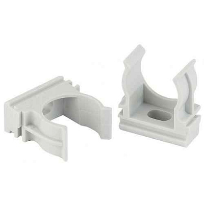 Держатель для труб (клипса) d40мм сер. Эра Б0039111 