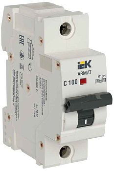 Выключатель автоматический модульный 1п C 100А M10H ARMAT IEK AR-M10H-1-C100 IEK