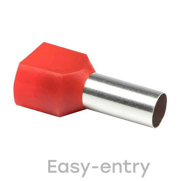 Наконечник штыревой втулочный изол. НШвИ(2) 10.0-14 (уп.50шт) EKF nhvi2-10.0-14 