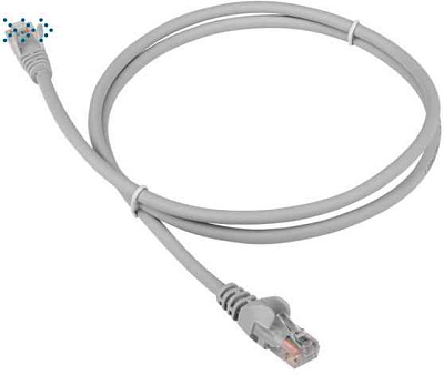 Патч-корд TWT UTP кат.6, с заливными колпачками, 1.0 м, серый 