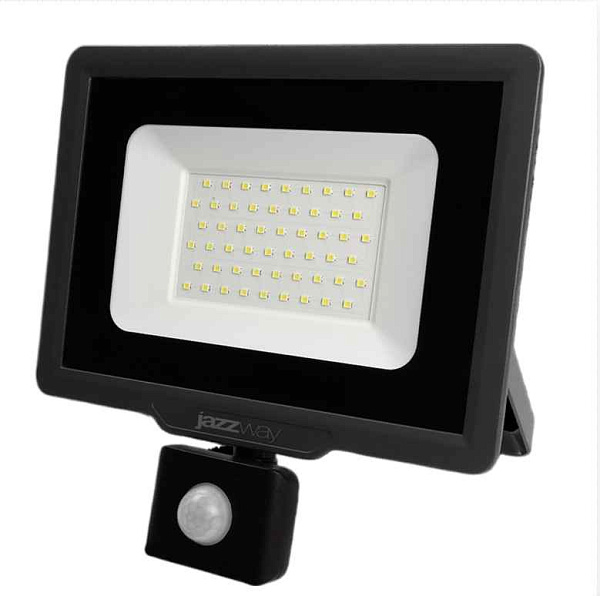 Прож.ЛЕД  50Вт 6,5К датчик движ. СДО PFL- C3 SENSOR 50w (compact) 6500K IP65  Jazzway