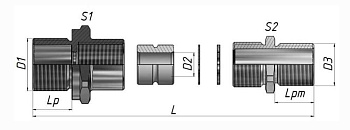 Ех-кабельный ввод ВКВ2МР-НР-М16-8-МР10 1Ex db e II Gb X ГОФРОМАТИК
