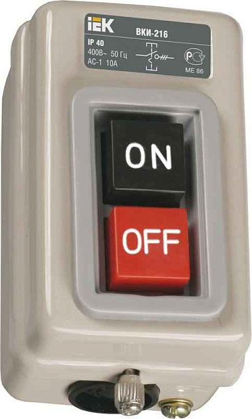 Выключатель ВКИ-216 10А 230/400В IP40 IEK KVK20-10-3 