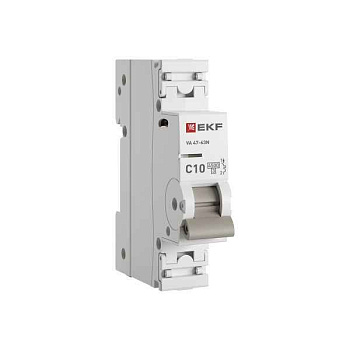 Выключатель автоматический модульный 1п C 10А 4.5кА ВА 47-63N PROxima EKF M634110C EKF