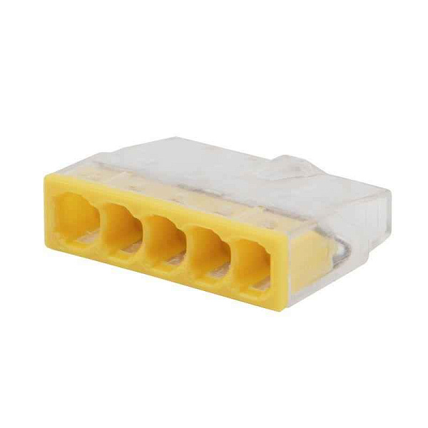 Экспресс-клемма строительно-монтажная СМК 2273-205 5-проводная 0.5-2.5кв.мм (уп.100шт) Rexant 07-3214 