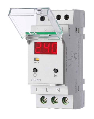 Реле напряжения CP-721 (50-450В 30А 2 модуля IP20 монтаж на DIN-рейке)(аналог УЗМ) F&F EA04.009.003 