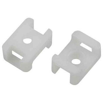 Площадка под хомуты 22х16мм с монтажным отверст. М4 NO-225-313 бел. (уп.10шт) Эра Б0066687