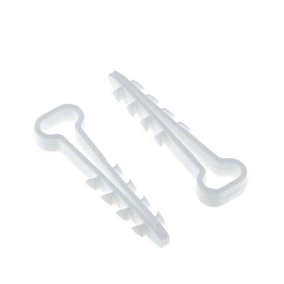 Дюбель-хомут d6х14мм для плоского кабеля полипропилен бел. (уп.50шт) EKF plc-cd-6x14w 