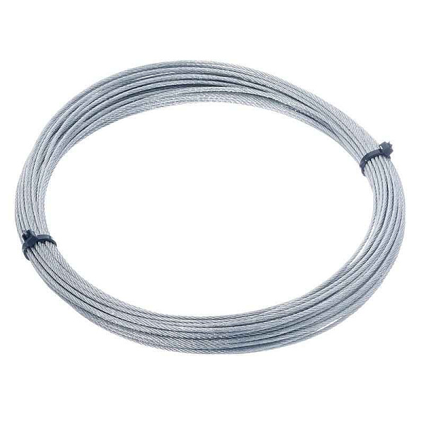 Трос стальной 5.0мм DIN 3055 цинк (уп.5м) подвес СТРОЙМЕТИЗ 4142082 
