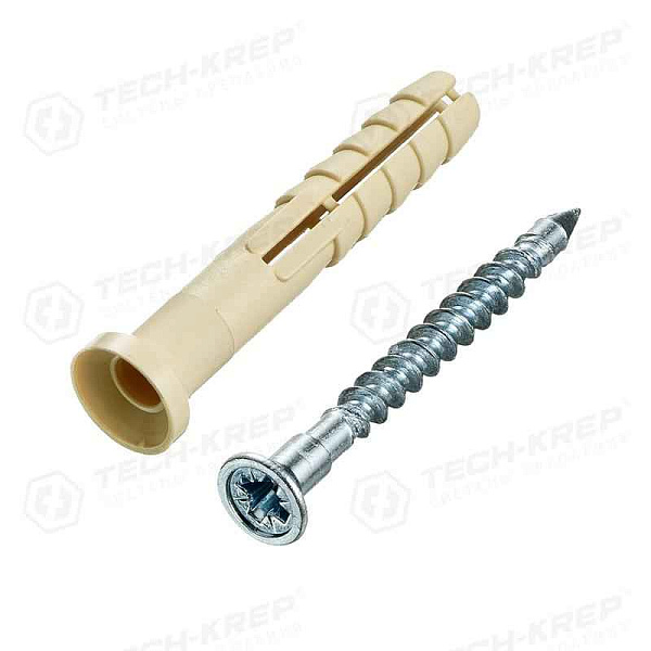 Дюбель-гвоздь 6х40 пот. манжета (нейлон) (уп.150шт) Tech-KREP 101330 