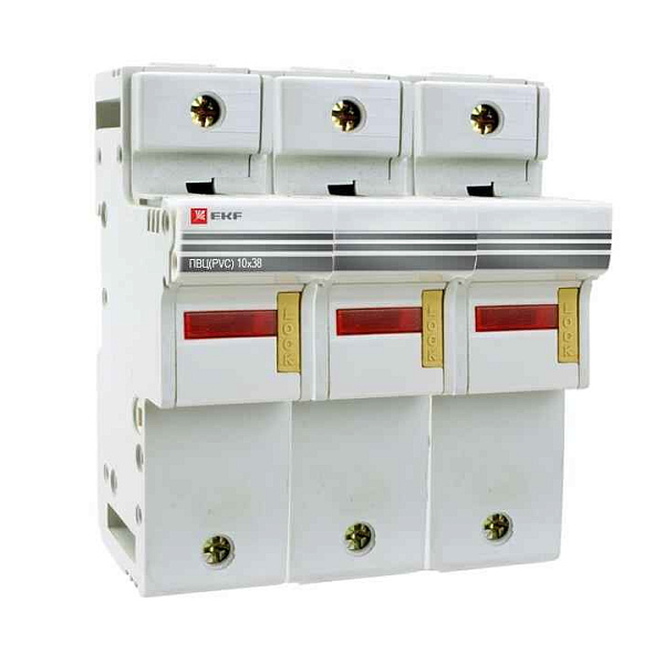 Предохранитель-разъединитель для ПВЦ 10х38 3п EKF pr-10-38-3 