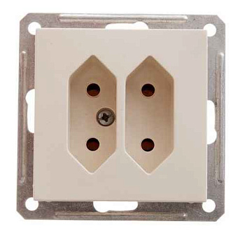 ШЭ 59 Роз.под 2 плоск. вилки 6А (мореный дуб, б/рамки)(10шт) RS6-253-9-86