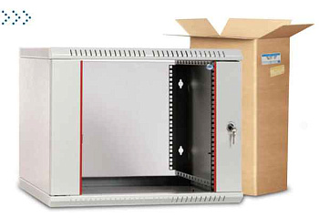 Шкаф телекоммуникационный настенный разборный 6U (600х650) дверь стекло