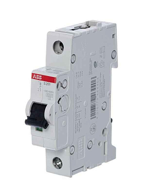 Выключатель автоматический модульный 1п C 10А 6кА S201 C10 ABB 2CDS251001R0104 
