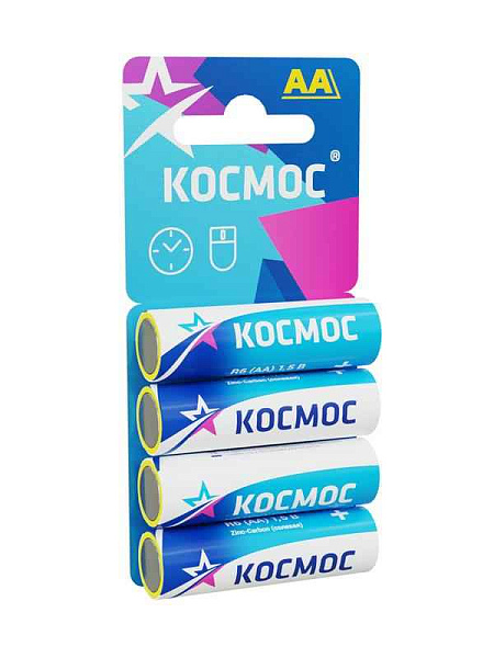 Элемент питания солевой AA/R6 4хBL (блист.4шт) КОСМОС KOCR64BL 