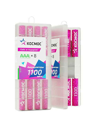 Аккумулятор AAA/R03 1100мА.ч Ni-MH 8B (уп.8шт) КОСМОС KOCR03NIMH1100mAh8B 