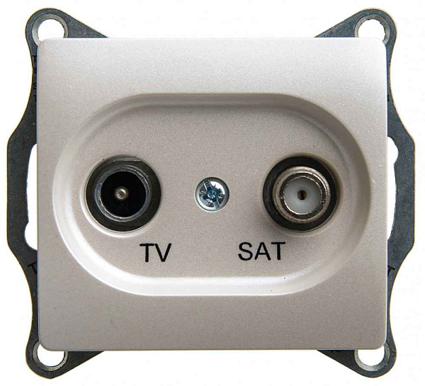 ШЭ Глосса Роз.TV/SAT оконечная 1DB (перламутр, б/рамки) GSL000697 (10шт/уп)