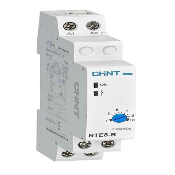 Реле времени NTE8-120B (задержка времени включения) 12-120с 1НО AC 230В (R) CHINT 258459 