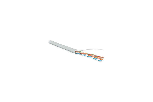 Кабель витая пара U/UTP кат.5E 4х2х24AWG solid PVC UUTP4-C5E-S24-IN-PVC-GY-305 сер. (м) Hyperline 41903
