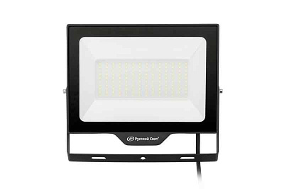 Прожектор светодиодный СДО FL 10 C 100W VW 865 BK CL 277х220х30мм 100Вт 6500К IP65 уличный черн. Русский Свет 15081023056