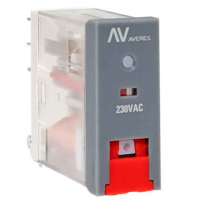 Реле промежуточное с кнопкой и мех. индикацией RPAt 22/2 8А 230В AC EKF rpat-22-2-230AC 