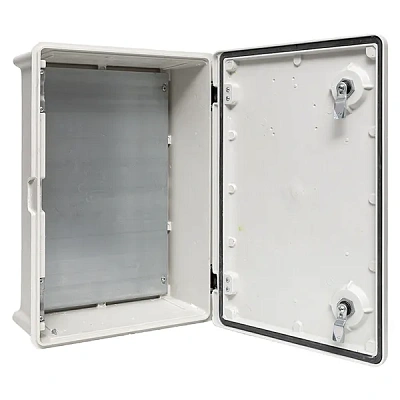 Щит навесной 500x350x170мм (ВxШxГ) из композитного (SMC) материала для счетчиков воды, без монт. панели, IP65 