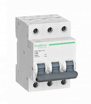 Выключатель автоматический модульный 3п C 20А 4.5кА City9 Set 400В SE C9F34320 Systeme Electric