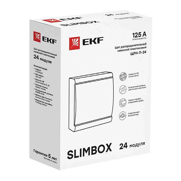 Щит ЩРН-П-24 "SlimBox" IP41 бел. дверца PROxima EKF sb-n-24w 