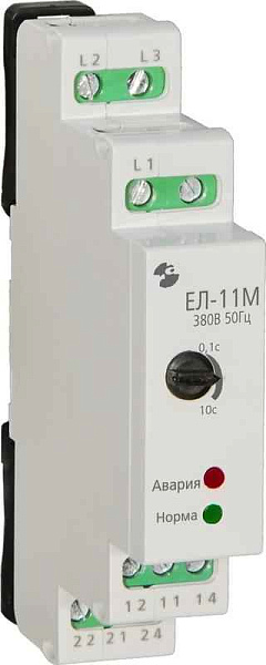 Реле контроля напряжения 3ф ЕЛ-11М УХЛ4 380В 50Гц задержка срабатывания 0.1...10с ток контактов исполнит. реле 5А 2п Реле и Автоматика A8222-77135181 